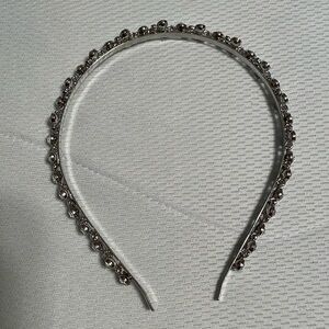 Silver White Crystal Headband